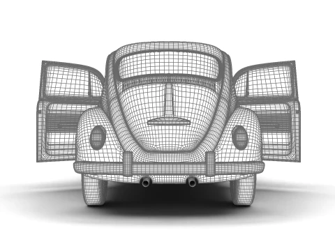 Volkswagen Beetle Type 1 1200 1965 HQ 3D Model