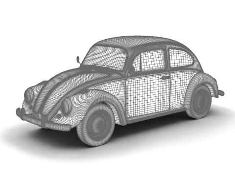 Volkswagen Beetle Type 1 1200 1965 3D Model