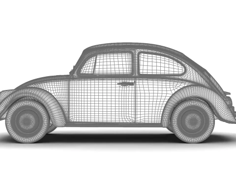Volkswagen Beetle Type 1 1200 1965 3D Model