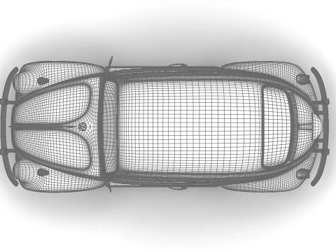 Volkswagen Beetle Type 1 1200 1965 3D Model
