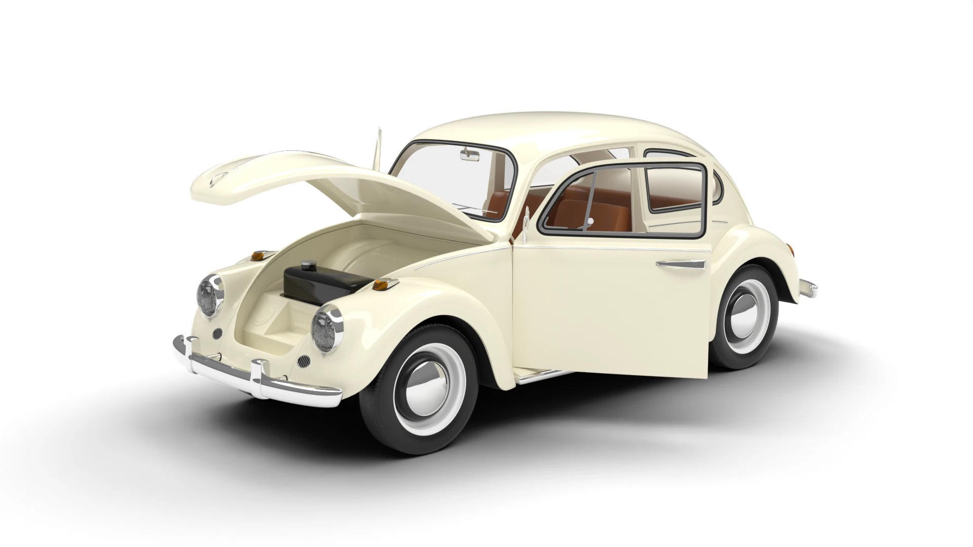 Volkswagen Beetle Type 1 1200 1965 HQ 3D Model .c4d .max .obj .3ds .fbx .stl .blend 