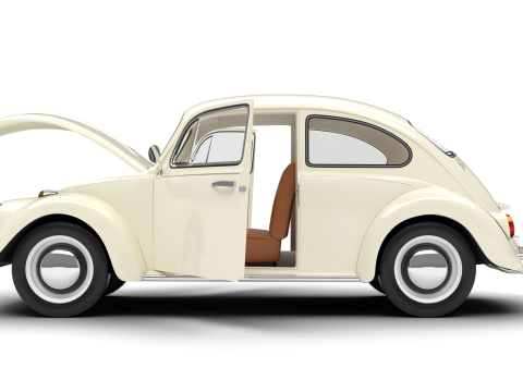 Volkswagen Beetle Type 1 1200 1965 HQ 3D Model