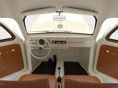 Volkswagen Beetle Type 1 1200 1965 HQ 3D Model