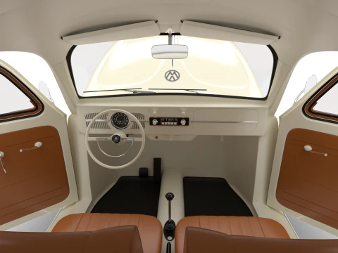 Volkswagen Beetle Type 1 1200 1965 HQ 3D Model
