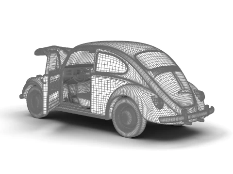 Volkswagen Beetle Type 1 1200 1965 HQ 3D Model