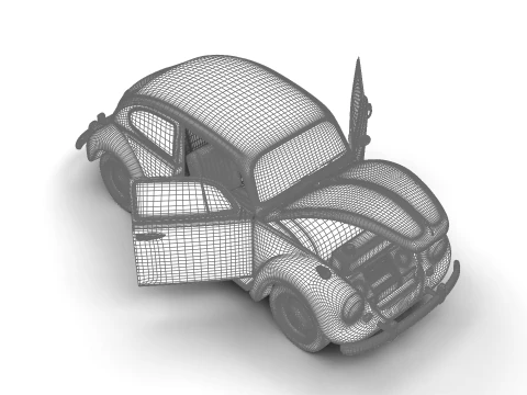 Volkswagen Beetle Type 1 1200 1965 HQ 3D Model