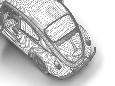 Volkswagen Beetle Type 1 1200 1965 HQ 3D Model