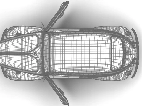 Volkswagen Beetle Type 1 1200 1965 HQ 3D Model