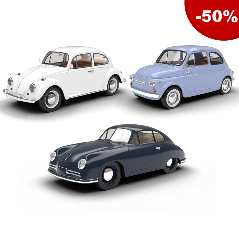 팩 오래된 자동차 1945-1965 HQ 인테리어 3D 모델 .c4d .max .obj .3ds .fbx .stl .blend 