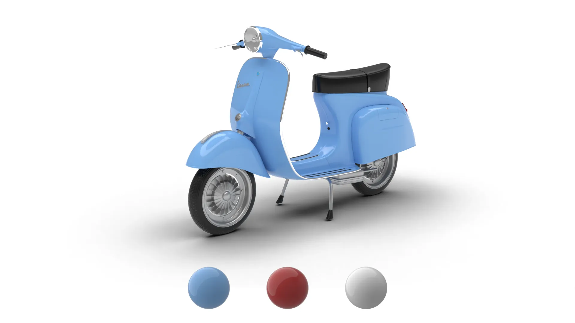 Vespa 125 1967 3D Model .c4d .max .obj .3ds .fbx .stl .blend 