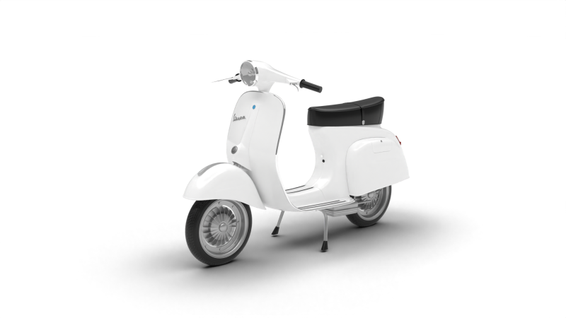 Vespa 125 1967 3D Model .c4d .max .obj .3ds .fbx .stl .blend