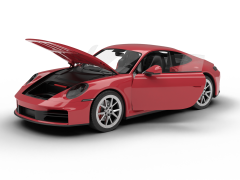 Porsche 911 Carrera 2025 S HQ 3D-Modell