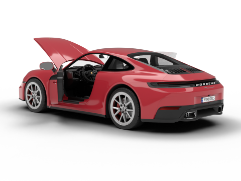 Porsche 911 Carrera 2025 S HQ Modello 3D