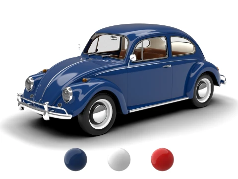 Volkswagen Beetle 1300 1963 3D 模型