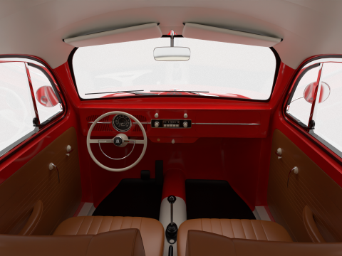 Volkswagen Beetle 1300 1963 Modelo 3D