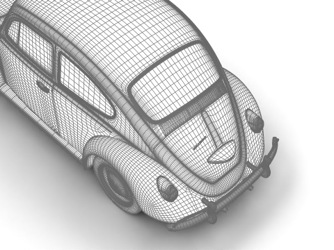 Volkswagen Beetle 1300 1963 Modelo 3D