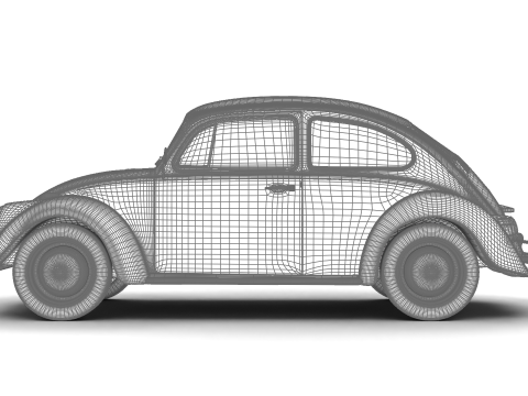 Volkswagen Beetle 1300 1963 Modelo 3D