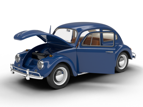 Volkswagen Beetle 1300 1963 HQ 3D Model
