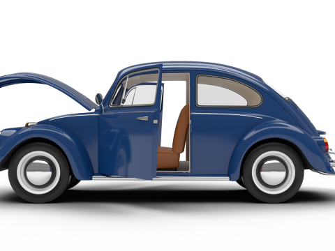 Volkswagen Beetle 1300 1963 HQ Modelo 3D