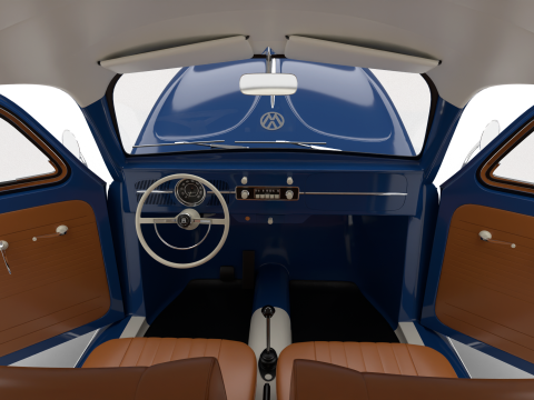 Volkswagen Beetle 1300 1963 HQ Modelo 3D