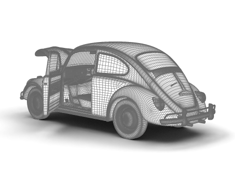 Volkswagen Beetle 1300 1963 HQ Modelo 3D