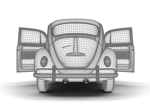 Volkswagen Beetle 1300 1963 HQ Modelo 3D
