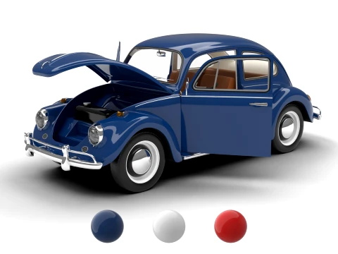 Volkswagen Beetle 1300 1963 HQ 3D Model
