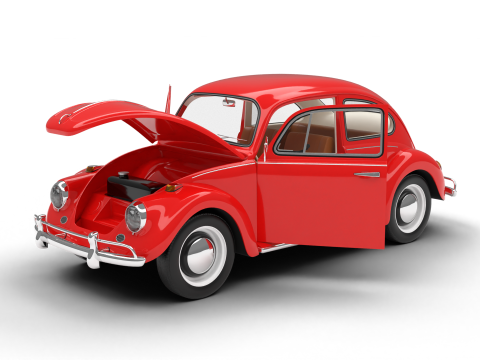 Volkswagen Beetle 1300 1963 HQ 3D Model