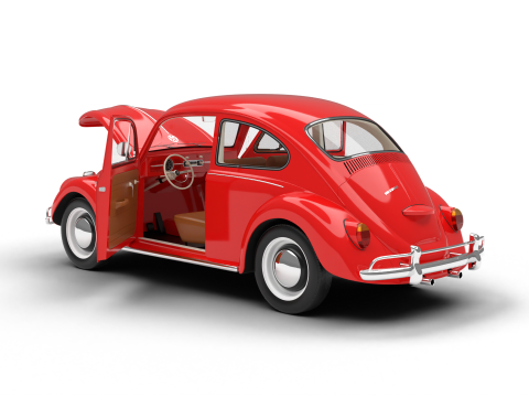 Volkswagen Beetle 1300 1963 HQ Modello 3D