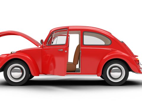 Volkswagen Beetle 1300 1963 HQ Modello 3D