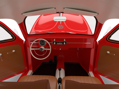 Volkswagen Beetle 1300 1963 HQ Modello 3D