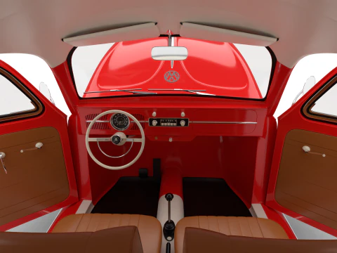 Volkswagen Beetle 1300 1963 HQ 3D Model