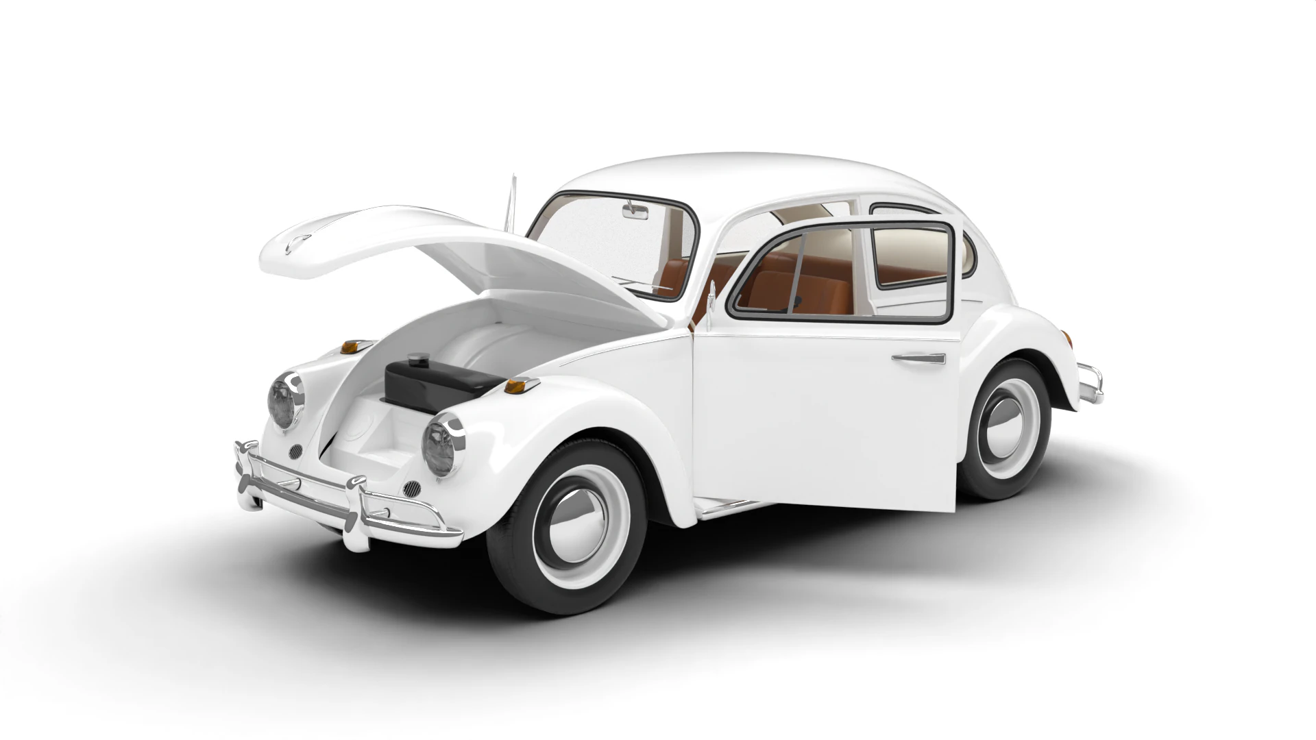 Volkswagen Beetle 1300 1963 HQ 3D Model .c4d .max .obj .3ds .fbx .stl .blend 