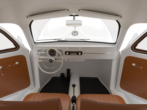 Volkswagen Beetle 1300 1963 HQ Modello 3D