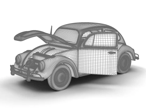 Volkswagen Beetle 1300 1963 HQ 3D Model