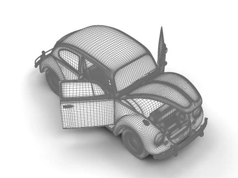 Volkswagen Beetle 1300 1963 HQ 3D Model