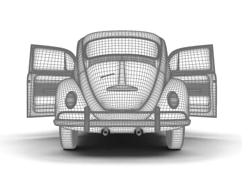 Volkswagen Beetle 1300 1963 HQ 3D Model