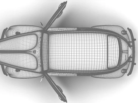 Volkswagen Beetle 1300 1963 HQ 3D Model