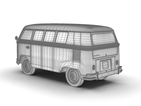 Volkswagen T1 Combi 1950 Modelo 3D