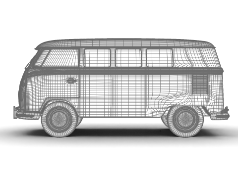 Volkswagen T1 Combi 1950 Modelo 3D