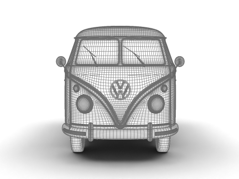 Volkswagen T1 Combi 1950 Modelo 3D
