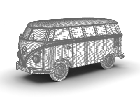 Volkswagen T1 Combi 1950 Modelo 3D