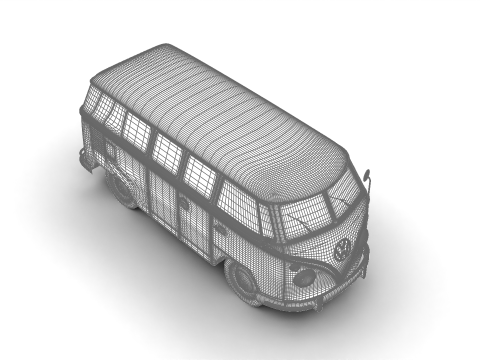 Volkswagen T1 Combi 1950 Modelo 3D