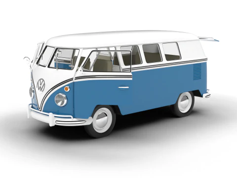 वोक्सवैगन T1 कॉम्बी 1950 मुख्यालय 3D मॉडल
