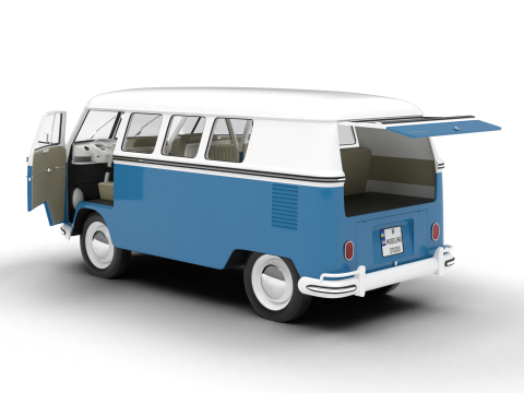Volkswagen T1 Combi 1950 HQ Modelo 3D