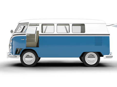 Volkswagen T1 Combi 1950 HQ Modelo 3D