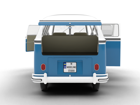 Volkswagen T1 Combi 1950 HQ Modelo 3D