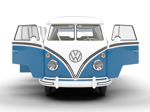 Volkswagen T1 Combi 1950 HQ Modelo 3D