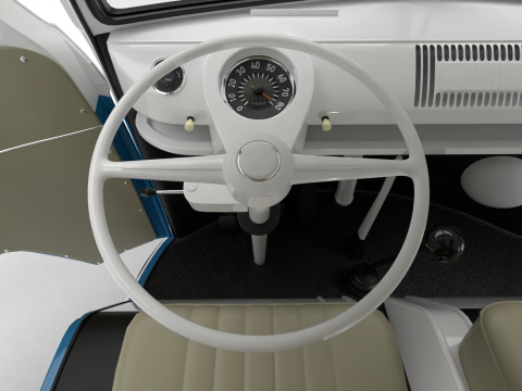 Volkswagen T1 Combi 1950 HQ Modelo 3D