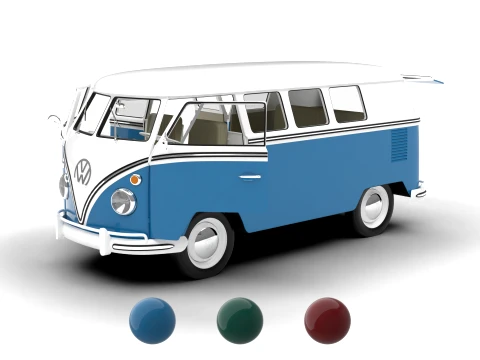 Volkswagen T1 Combi 1950 HQ 3D 模型